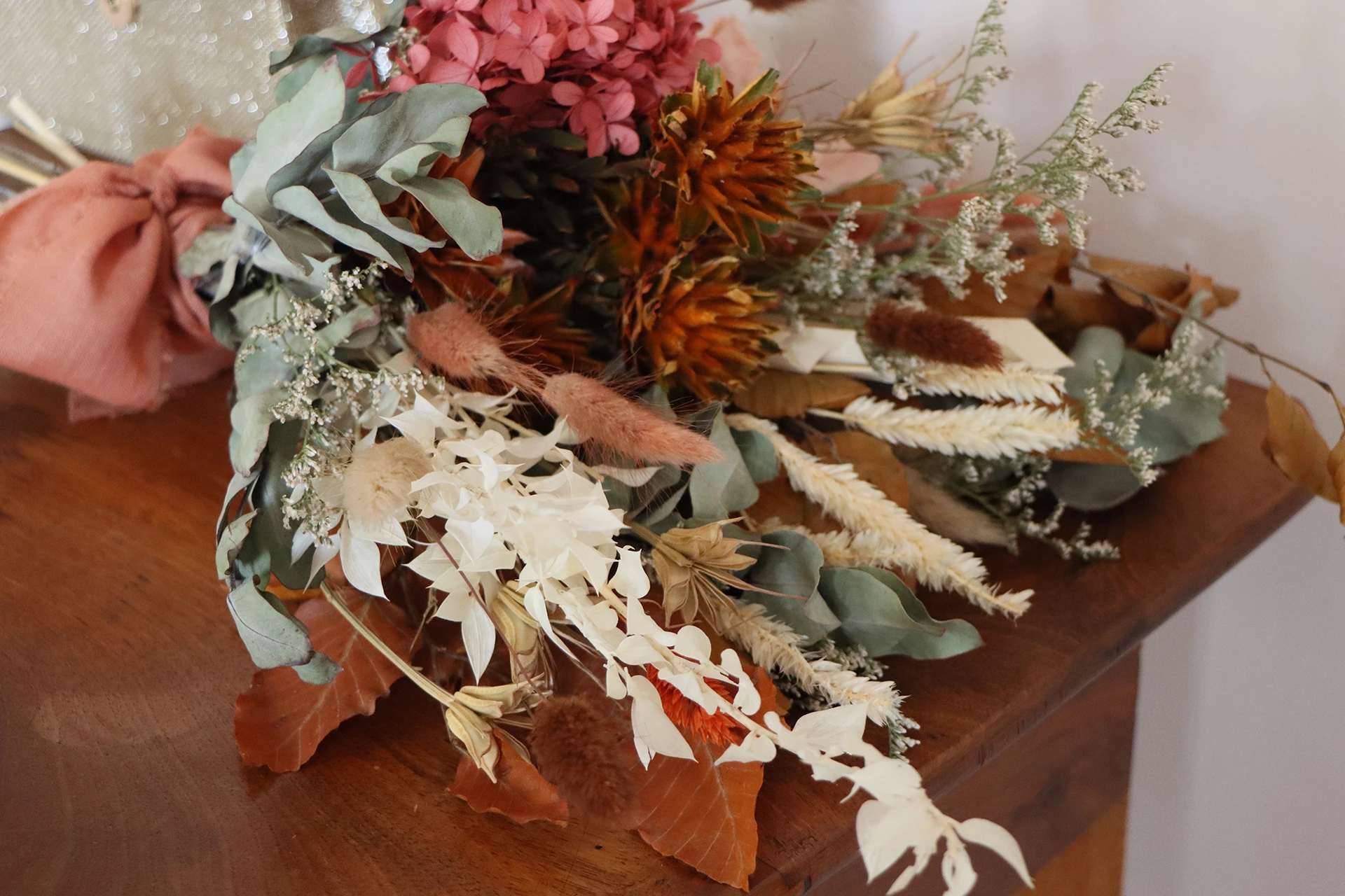 Labo sauvage Fleuriste mariage Casson Nantes mariage bouquet fleurs séchées