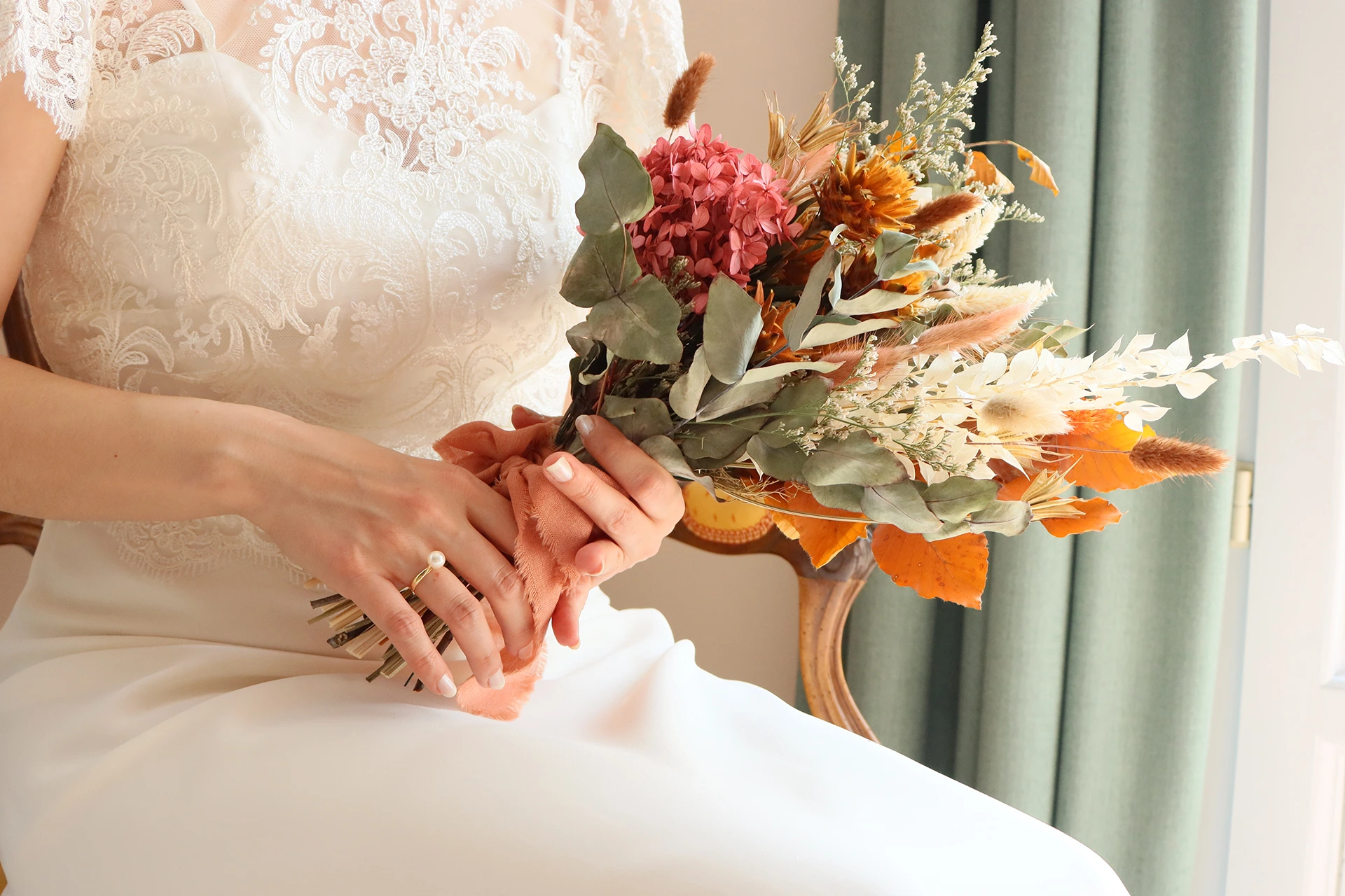 Labo sauvage Fleuriste mariage Casson Nantes mariage bouquet fleurs séchées