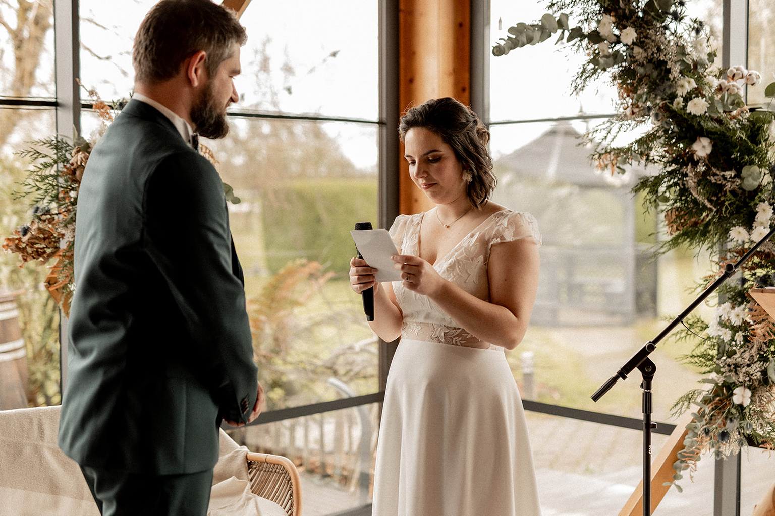 labo sauvage fleuriste mariage fleurs sechées Nantes Mariage Hivernal 2024